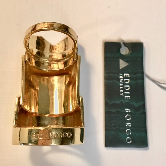 18k Gold plated Eddie Borgo hinged knuckle ring - Picture 7 of 7